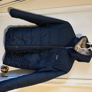 Navy fleece lined Patagonia jacket